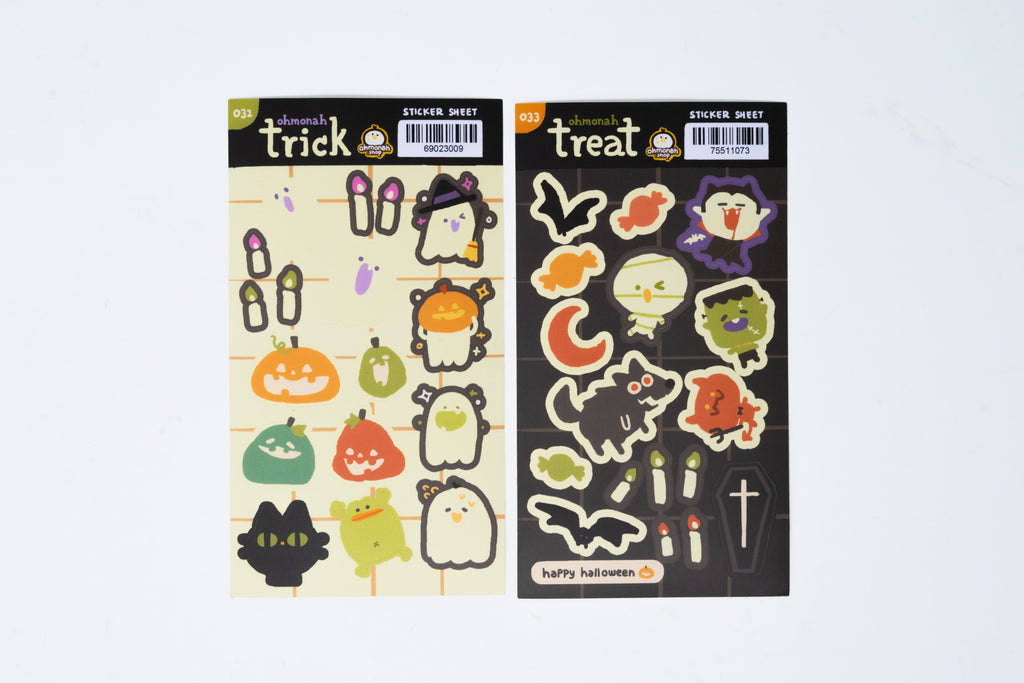 TRICK & TREAT sticker sheet ohmonah