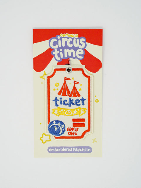 CIRCUS TIME embroidered tag