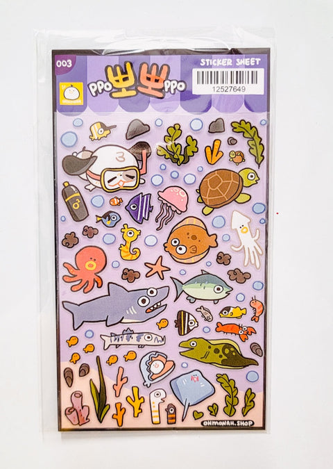 PPO PPO 뽀뽀 OCEAN sticker sheet