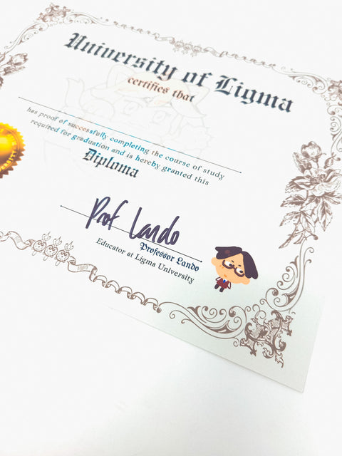 Professor Lando - Signed Diploma