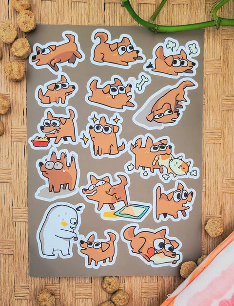 Emoji Raccoon Sticker Sheet – Burubado