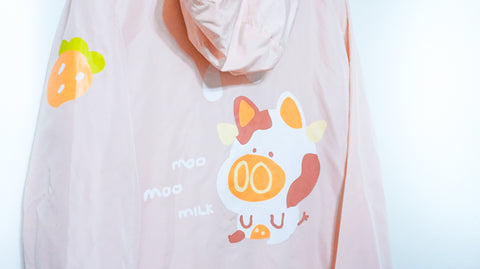 MOO MOO MILK - Strawberry light windbreaker jacket